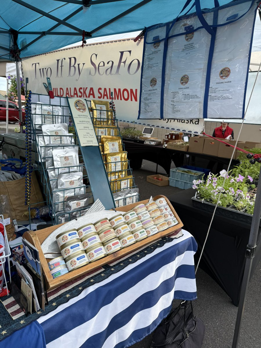 Wild Alaska Sockeye Salmon today at opening of Fairwood Farmers Mkt! So good to see everyone.