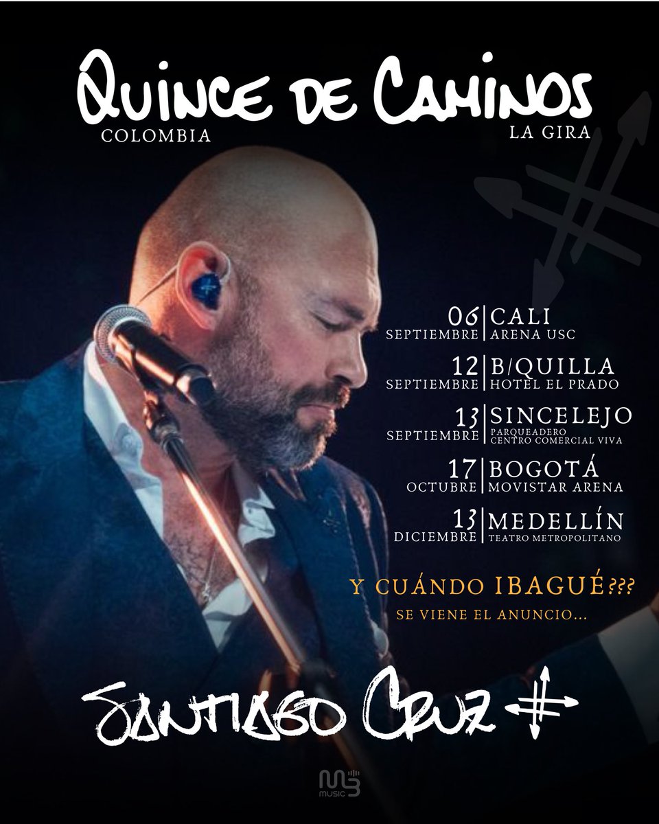 LA FIESTA DE 15 SE EXTIENDE POR COLOMBIA 🇨🇴 🔥 
Sumamos más ciudades a nuestra #QuinceDeCaminosLaGira, y las que faltan… 👀

🎟️ Ya pueden conseguir sus entradas para Cali y Medellín. 🙌🏻 Mañana salen a la venta las fechas de Barranquilla y Sincelejo. Y mi gente de Ibagué….