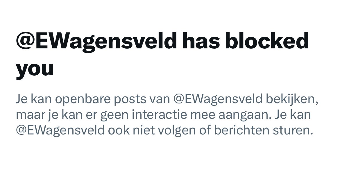 Ik reageerde op Edwin Wagensveld over hoe uitgeverijen snakken naar de nieuwe Lale Gul en toen blokkeerde hij me. Als miljarden mensen ergens in geloven, noem je dat een geloof, idioot. En als ‘wit’ je al triggert, Edwin, hoe overleef je dan je eigen timeline vol haat?#Hypocrisie