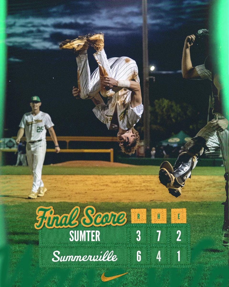 Flipping into Wednesday with a dub!

Wave win, 6-3!

We’ll make the trip back to North Charleston to take on Fort Dorchester Wednesday evening. 

#GoBigGreen | #StayTrippy