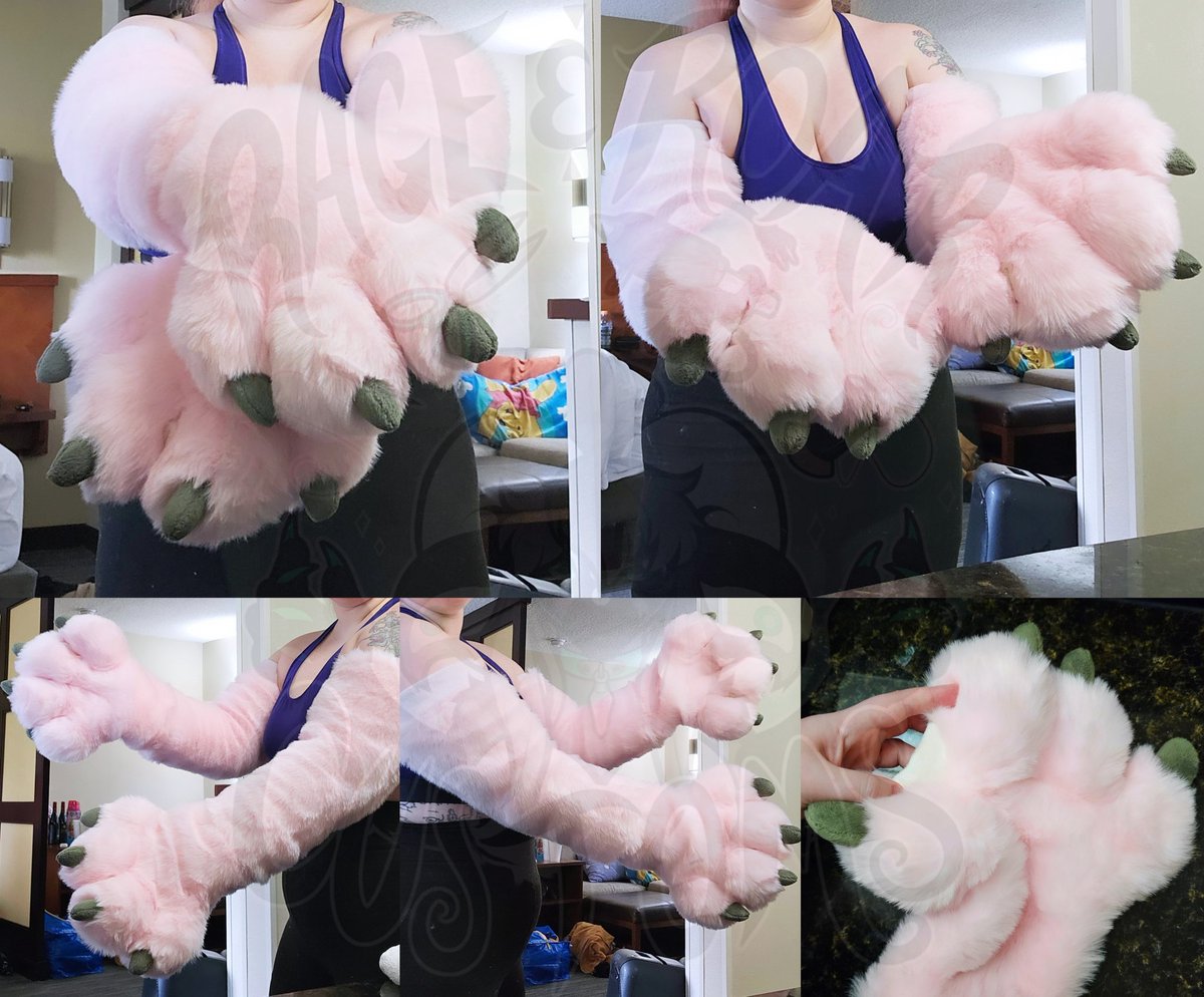 The next set of hands/arms done are these webbed ones that I finished as an FWA deadline!

First time doing webbed handpaws! Im very proud of how they turned out 🥺💕