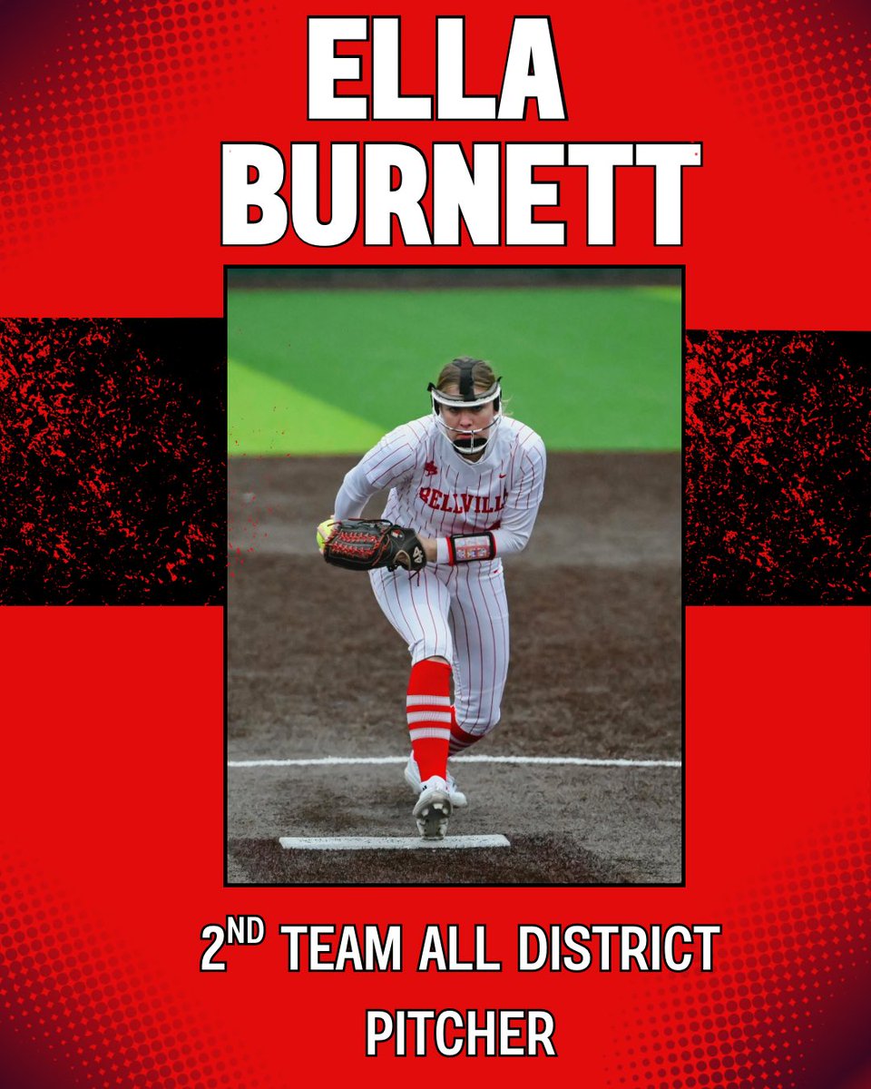 Congratulations to Ella Burnett for earning 2nd Team all-District Pitcher!