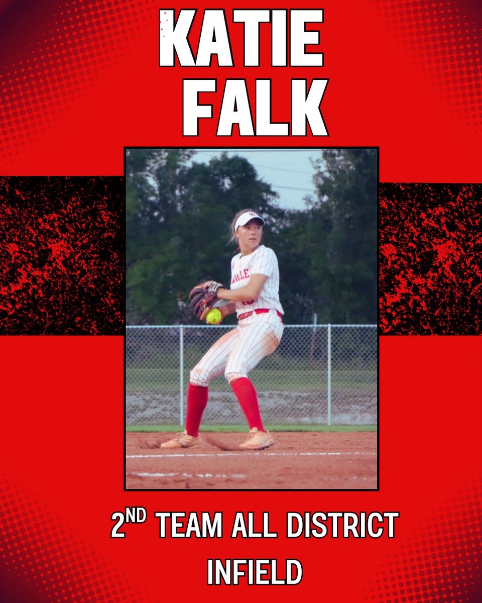 Congratulations to Katie Falk for earning 2nd Team all-District Infielder!