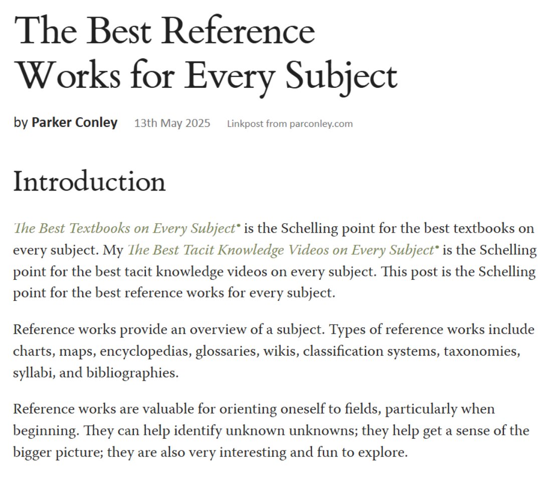 Reference works are really cool.

Check out the thread below for my favorites!