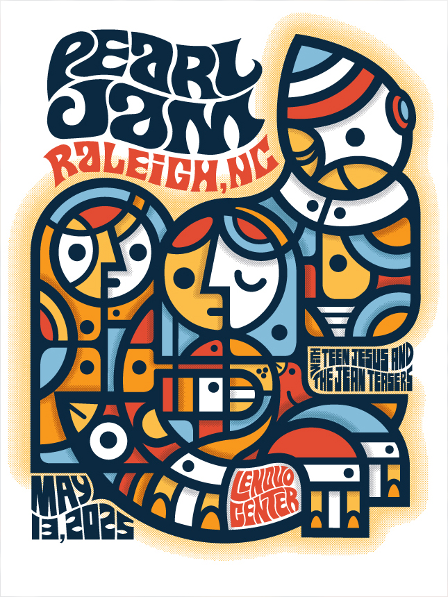PearlJamCOL's tweet photo. Pearl Jam Raleigh, NC N2 @LenovoCenter
Art by #DonPendleton
#PearlJam #DarkMatter #PJRaleigh #PJRAL2 https://t.co/p2ZOPWFpnJ
