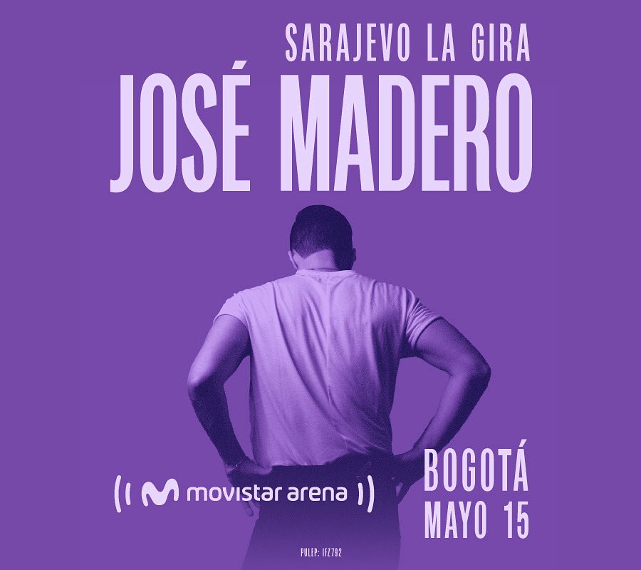💜 CONCURSO 💜

Te llevamos a ver a José Madero en Bogotá este 15 de Mayo en el Movistar Arena📍

Entregaremos 1 pase doble en Platea 👀