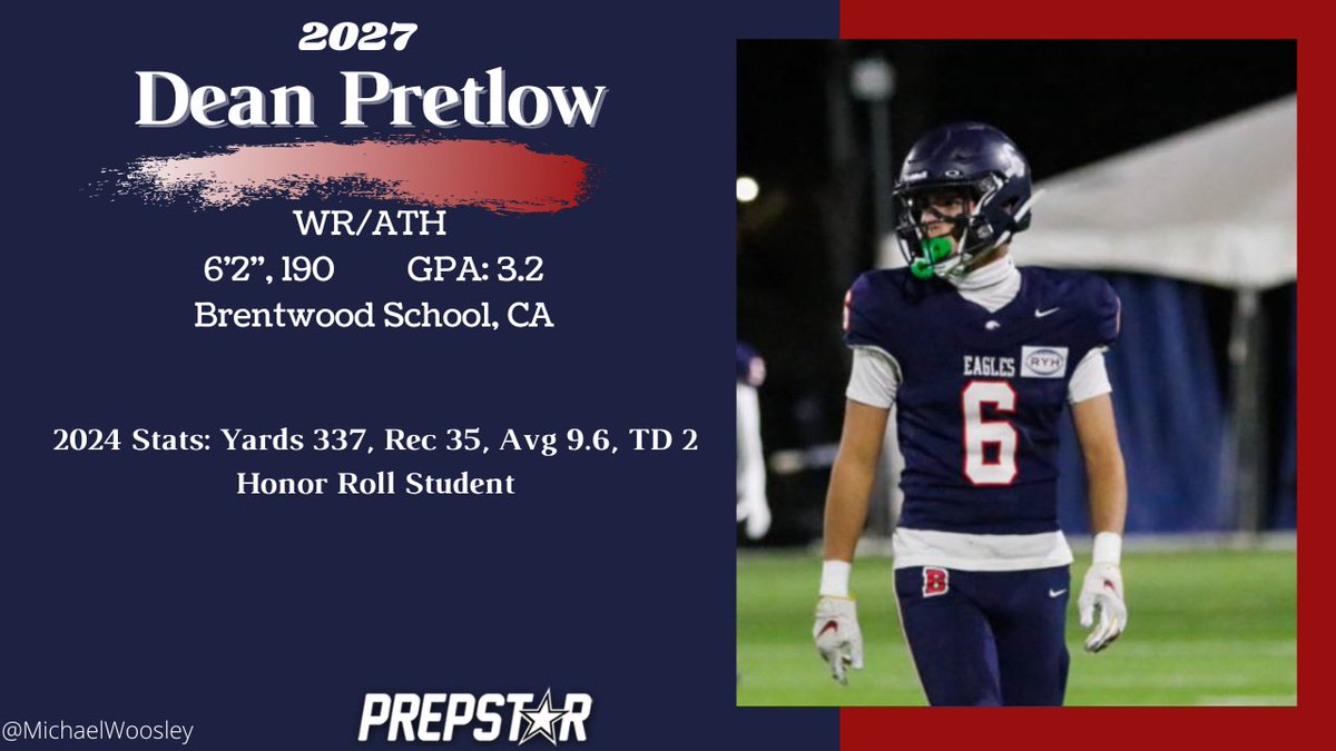 Pretlow shows excellent awareness and timing, frequently finding soft spots in zone coverage and adjusting routes to get open. His secure hands and focus make him a reliable target in high-pressure situations, especially in traffic or on critical downs. @deanpretlow