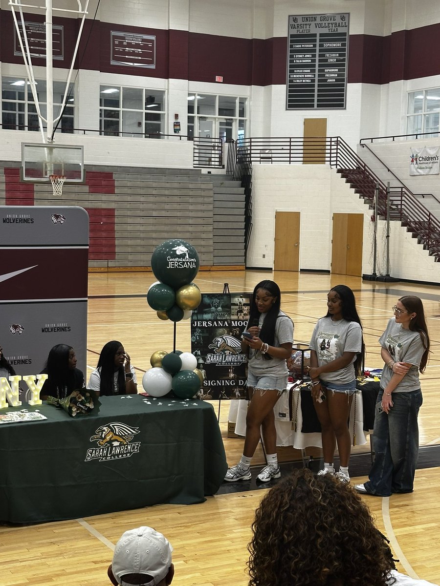 Union Grove WBB (@uniongrovewbb) on Twitter photo Congratulations on <a href="/JersanaM/">Jersana moore</a> signing tonight to play basketball at <a href="/GryphonsWBB/">Sarah Lawrence WBB</a> They are getting a great young lady. #werunasone Congratulations on <a href="/JersanaM/">Jersana moore</a> signing tonight to play basketball at <a href="/GryphonsWBB/">Sarah Lawrence WBB</a> They are getting a great young lady. #werunasone