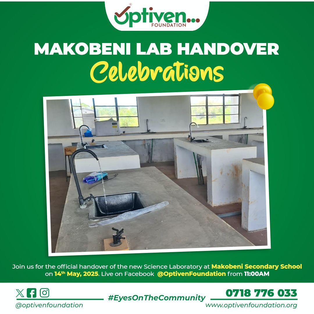 JoeAlando's tweet photo. Science just got real at Makobeni Secondary School! 🔬
Thanks to Optiven Foundation, students now have a new lab to dream, discover, and design their futures.

#MakobeniLabHandover #EyesOnTheCommunity https://t.co/rhARFRYwOm