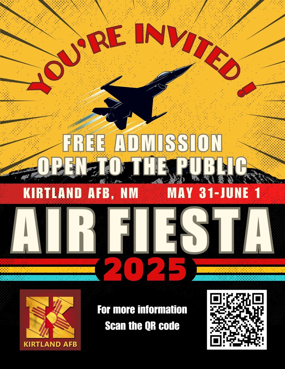 17 DAYS TO GO! Kirtland Air Fiesta returns May 31–June 1. Free &amp; open to the public!