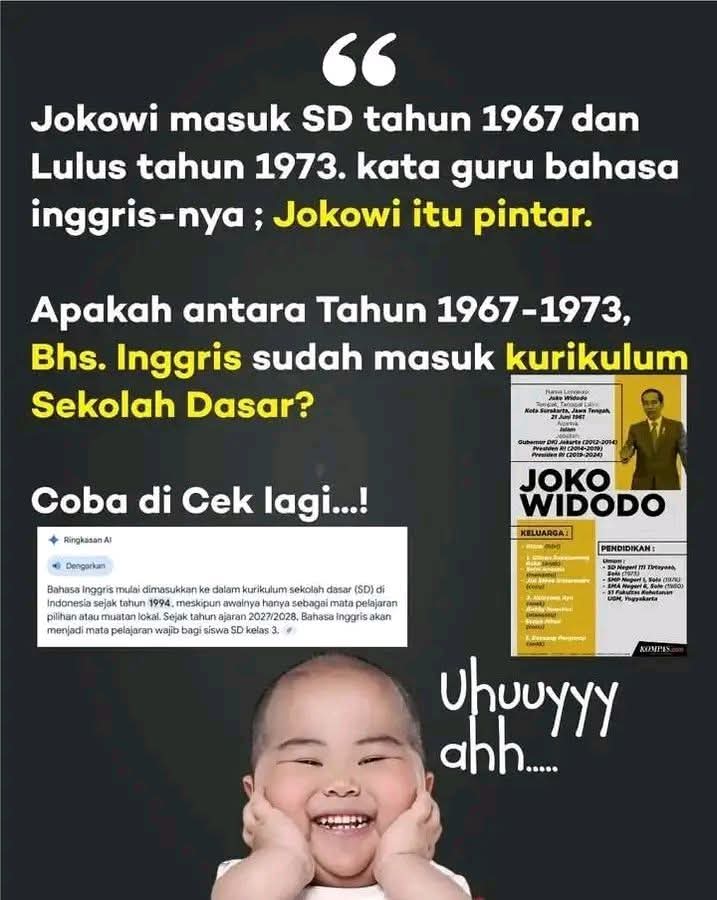 Makanya bahasa Inggrisnya lancar banget, We wok de tok, not only tok de tok ptok...ptok...ptok...wkwkwk🤭