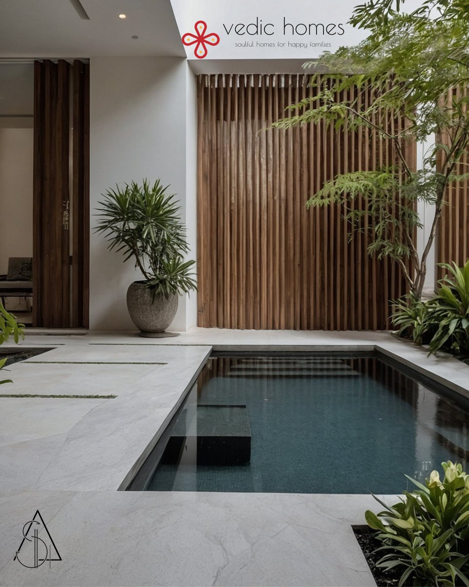 VedicHomesAssh's tweet image. A gentle pause in the rhythm of life — this serene pool brings stillness and harmony to the soul of the Vedic home.

#SoulfulSpaces
#ArchitectureWithHeart
#DesignForJoy

#vedichomes
#vedichomesbyarchitectshashi
#vedicarchitecture
#architecture
#homeinterior