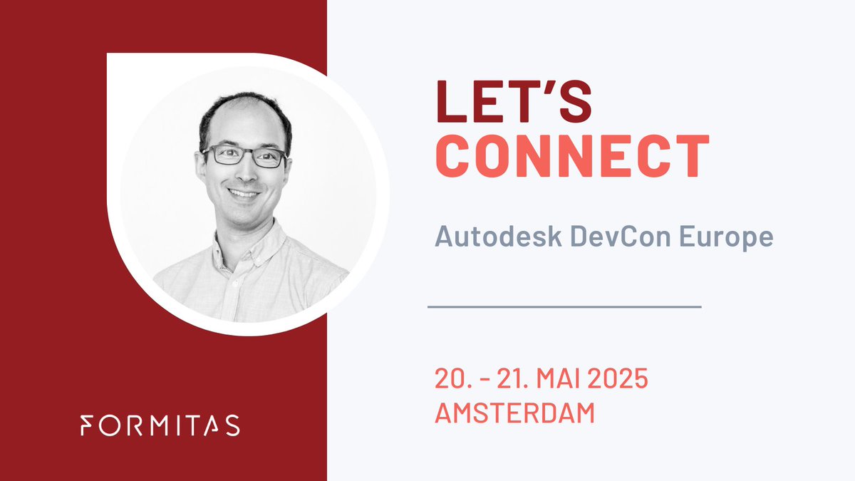 Unsere Experten aus dem Bereich Digitale Transformation machen sich am 20. Mai auf den Weg nach Amsterdam, um an der <a href="/ADSK_Construct/">Autodesk Construction Cloud</a> DevCon teilzunehmen und sind schon sehr gespannt, auf die neuesten Entwicklungen und Technologien.
Wer ist noch am Start? #formitasontour #autodesk
