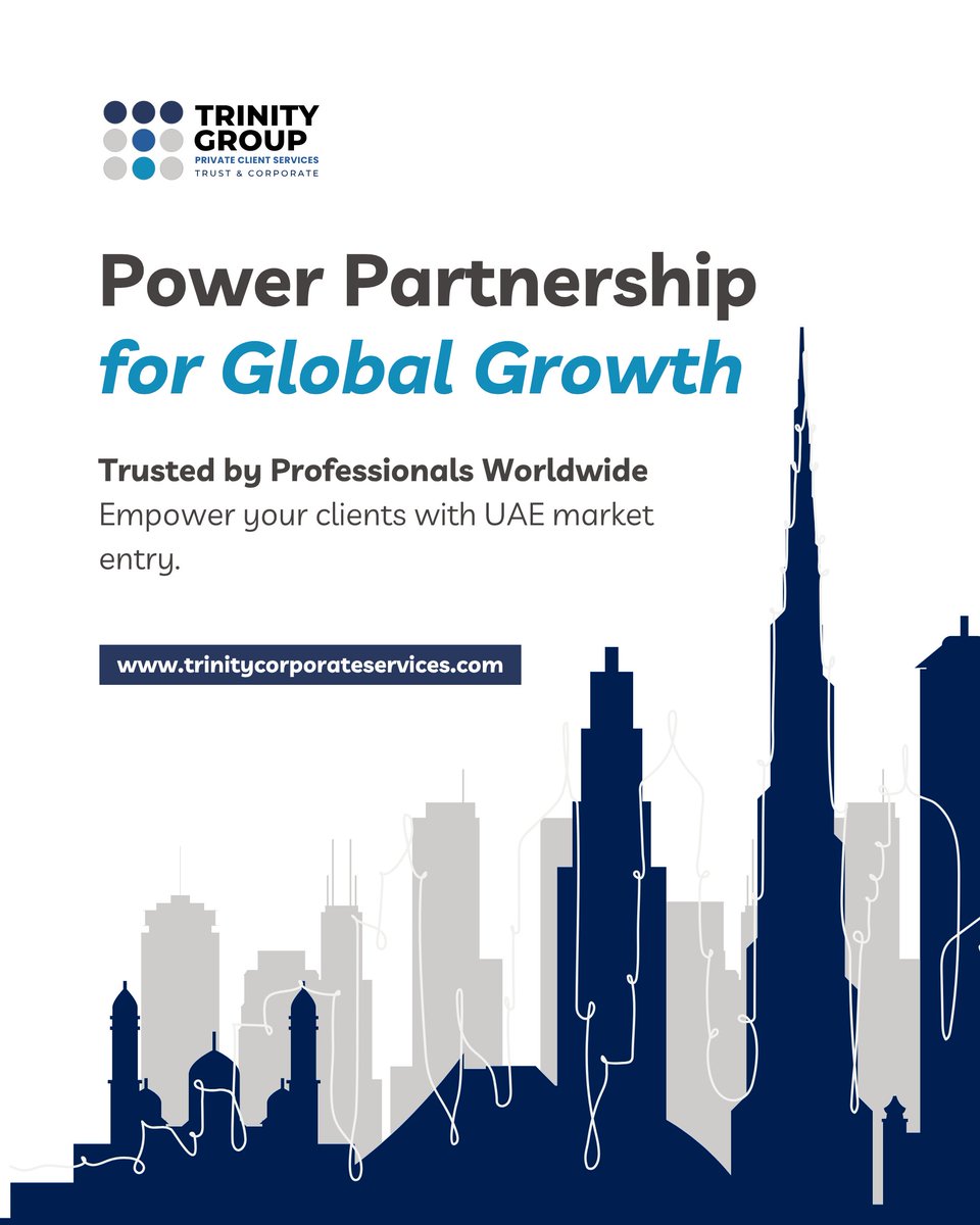 🌍 Trusted by Professionals Worldwide
Power your clients’ UAE expansion with Trinity Group.

✅ 30+ years of global experience
✅ Company setup, residency, banking &amp; tax

📩 Let’s grow together — trinitycorporateservices.com

#TrinityGroup #BusinessSetupUAE #GlobalPartners #GoldenVisa