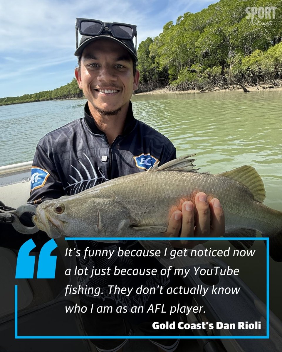 Most people know Daniel Rioli as one of the AFL’s premier half-back flankers. 

But he has surged in popularity off-field thanks to the success of his fishing and lifestyle channel.

✍: <a href="/CallumjDick/">Callum Dick</a> 

FULL STORY 👉 bit.ly/3F8y9eE