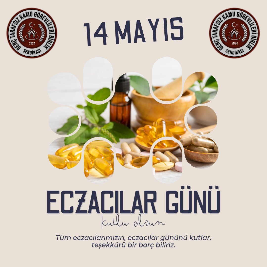 Halk sağlığına sunduğu değerli katkıları ile sağlık hizmetlerinin ayrılmaz bir parçası olan tüm eczacılarımızın 14 Mayıs Eczacılar Günü kutlu olsun. ⚕️💊💐

#EczacılarGünü