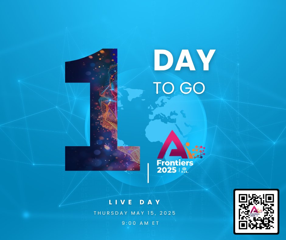 ⏳ The countdown is ON! Only 1 DAY LEFT until #AIFrontiers2025 Online Conference goes live!

Register NOW 👉 iil.com/ai-frontiers-2…

#AI #AIChat #TechEventInnovation #FutureTech #AIEthics