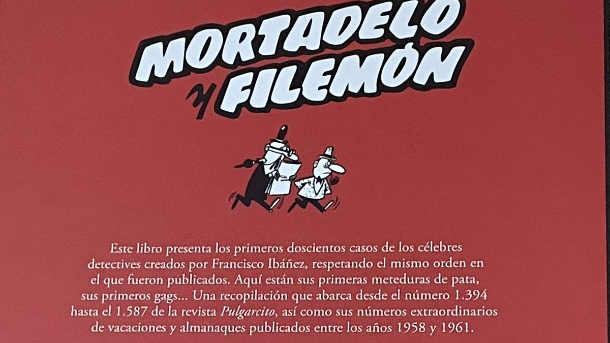 canyissa's tweet photo. Hoy llega a las librerías 👇👇

“Los 200 primeros casos de Mortadelo y Filemón”

https://t.co/yc8cukRhod https://t.co/rVLno1QnNH