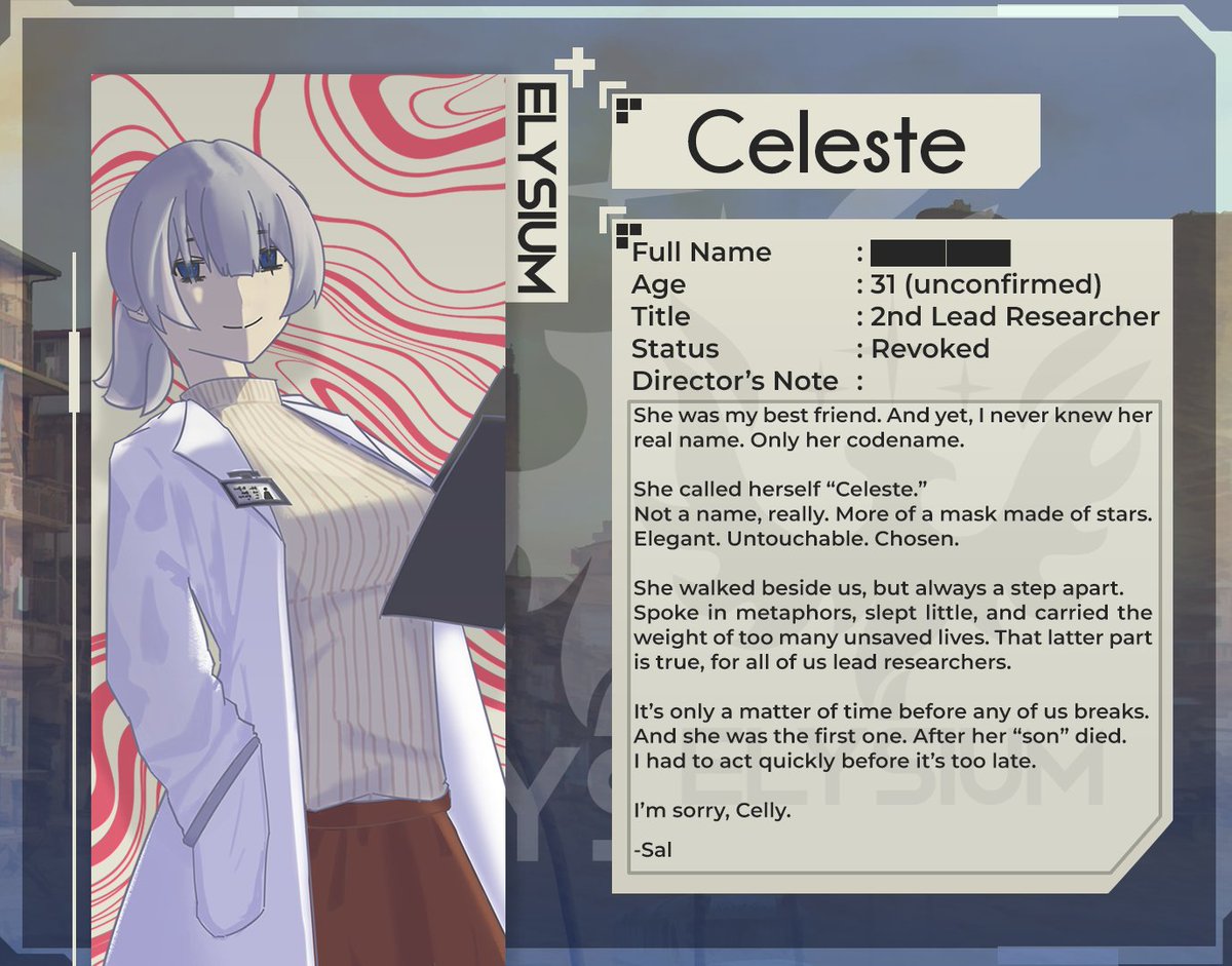 IDTS_Center's tweet image. SEATRS have reached more than 64 registrations! You know what that means...
The secret extra character, Celeste, has finally made her debut on IDTS Center!
Check her story out on IDTS Center's discord server!