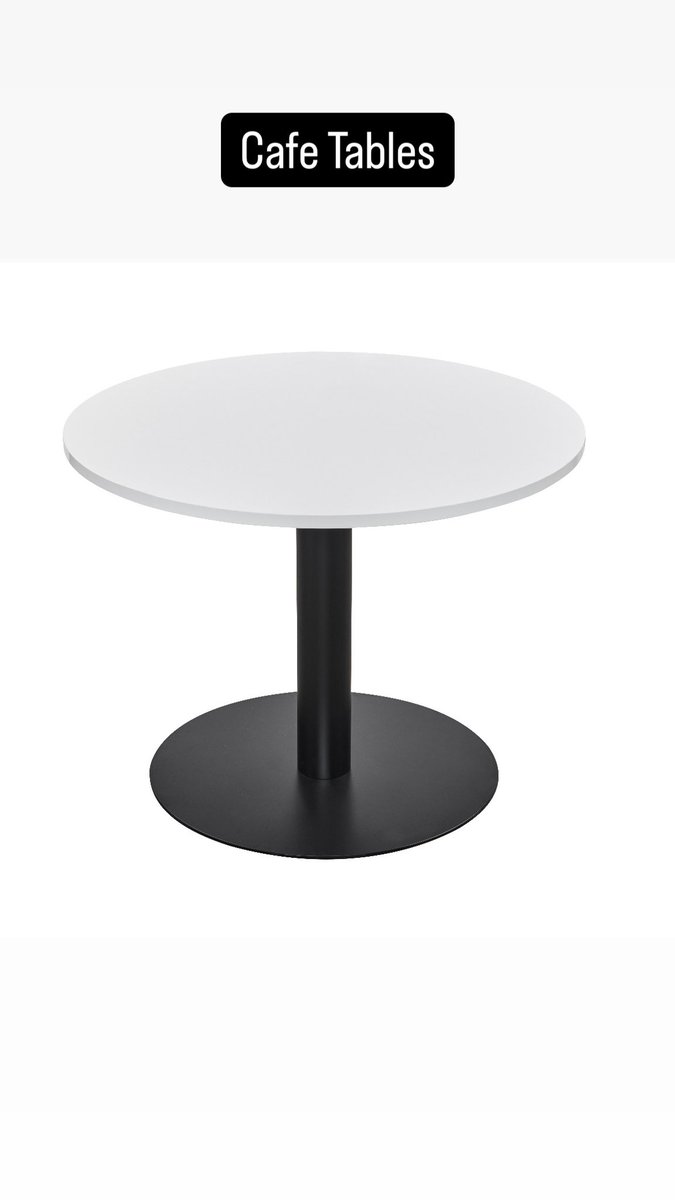 OFFICEINTERIOR5's tweet image. Cafe / Conference tables, both standard and poseur height options available. Black or brushed steel bases. Circular, Square and Rectangular tops in various sizes. For more info 📧 sales@officeinteriorswholesale.co.uk #canteen #canteentables #meetingtable #cafe #cafetable #fyp