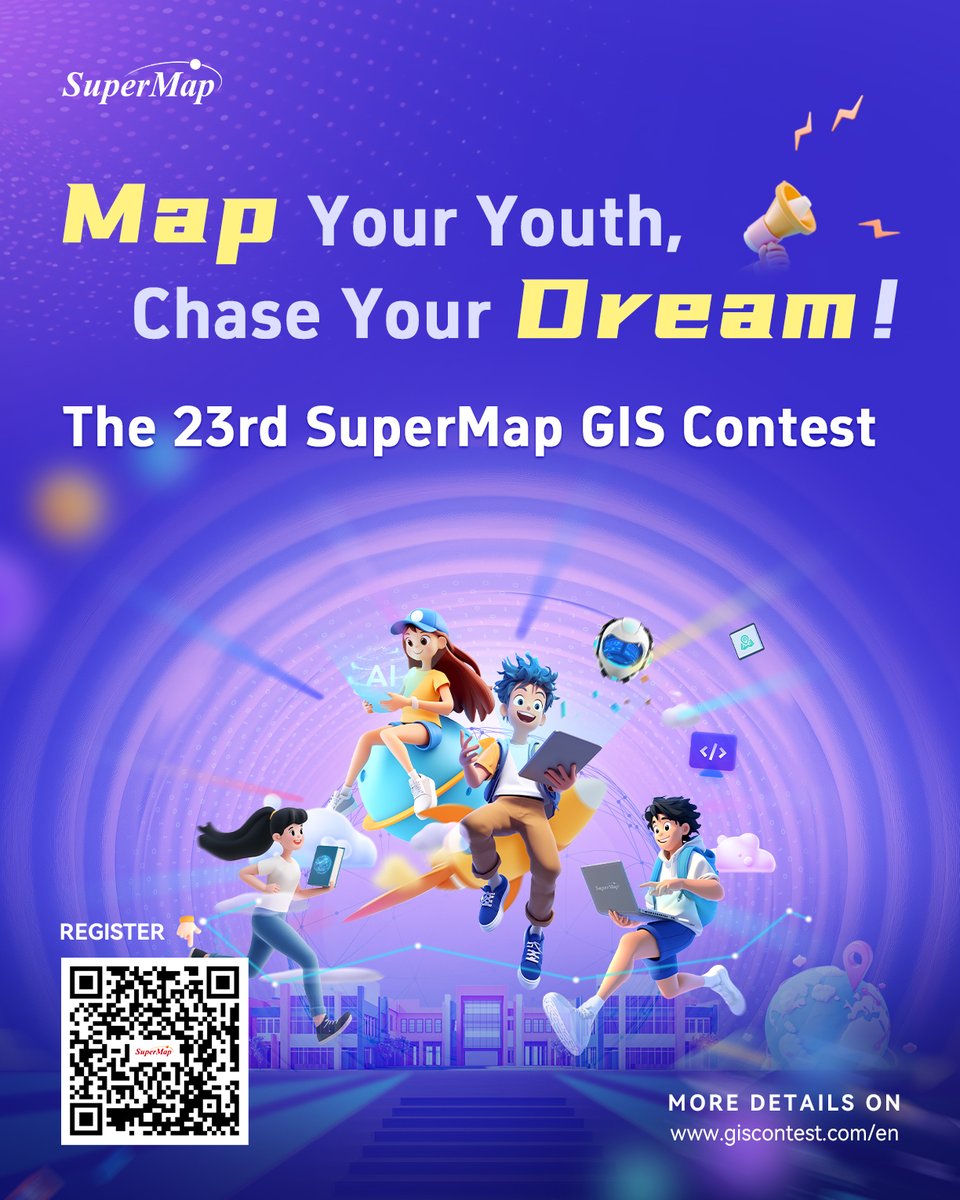 #SuperMap GIS Contest, having been held for over two decades, brings an opportunity for global #GIS enthusiasts to show off their talents. With four competition categories upgraded this year, the stage has been set for you. Learn more: bit.ly/4ibsHpJ
#mapping