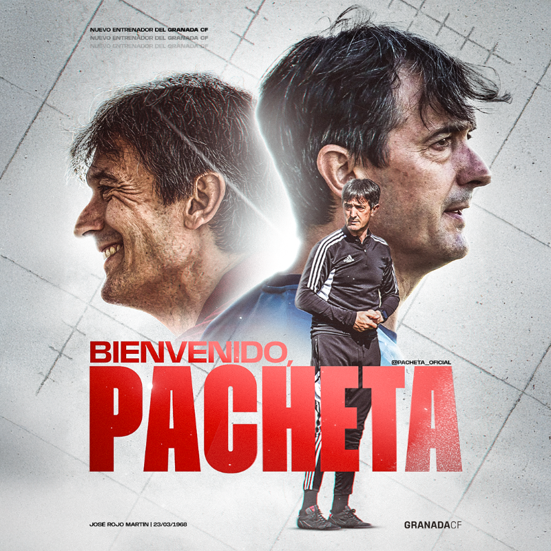 GranadaCF's tweet photo. 📜 𝐂𝐨𝐦𝐮𝐧𝐢𝐜𝐚𝐝𝐨 𝐎𝐟𝐢𝐜𝐢𝐚𝐥: José Rojo Martín ‘Pacheta’, nuevo entrenador del Granada CF