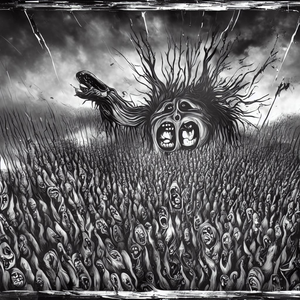 The instigator rises in VINUSHKA’s deceitful hell... a grotesque hell of deceit, woven by the living’s vile indulgence. #HateAndRuin #DarkSurrealism #Grimdark #MentalHealthArt