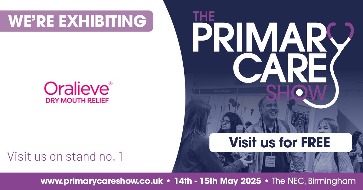 Oralieve 💙 (@oralieve_uk) on Twitter photo We're attending <a href="/PrimaryCareShow/">The Primary Care Show</a> today and tomorrow.
You can find us at Stand 1 where we'll discussing causes & symptoms of dry mouth and effective management options. 👄💧We have lots of samples for you to try too!
#PrimaryCareShow #PrimaryCare #PrimaryCareShow2025 We're attending <a href="/PrimaryCareShow/">The Primary Care Show</a> today and tomorrow.
You can find us at Stand 1 where we'll discussing causes & symptoms of dry mouth and effective management options. 👄💧We have lots of samples for you to try too!
#PrimaryCareShow #PrimaryCare #PrimaryCareShow2025