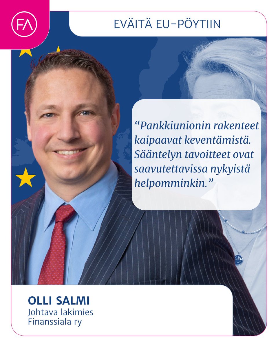 Huolellinen arviointi paljastaisi, että  EU:ssa on tultu säännelleeksi toistuvasti samoja asioita, kirjoittaa kolumnissaan FA:n johtava lakimies Olli Salmi. 

Lue lisää. 👇

finanssiala.fi/kolumni/eussa-…