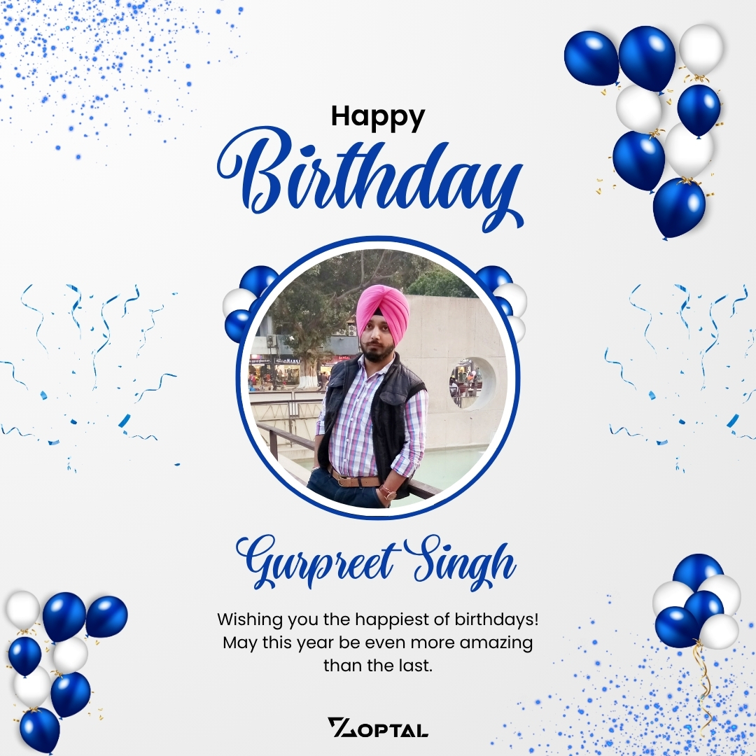 We are wishing you a very Happy Birthday Gurpreet! 🎉🥂 
May your special day be filled with joy, laughter, and all the things you love. 😍🎉🎂

Enjoy your Day! 🥳✨

#HappyBirthday #Celebrate #BirthdayWishes #CheersToYou #AnotherYearWiser #OfficeBirthday #Zoptal #BirthdayCheers