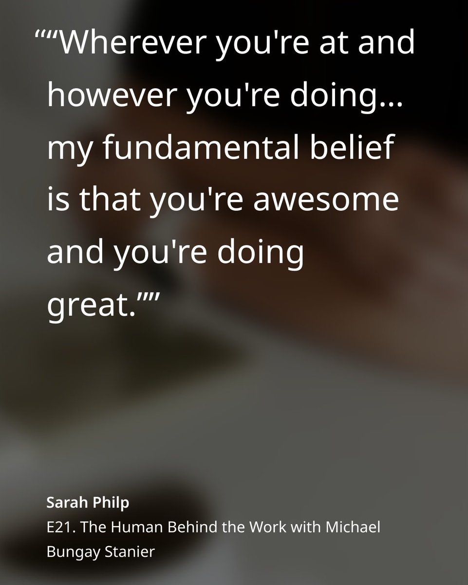 Sarah Philp (@sarahphilpcoach) on Twitter photo From my conversation with Micheal Bungay Stanier <a href="/WomenEdScotland/">WomenEd Scotland</a> #womenedwednesday
open.spotify.com/episode/1jVlNc… From my conversation with Micheal Bungay Stanier <a href="/WomenEdScotland/">WomenEd Scotland</a> #womenedwednesday
open.spotify.com/episode/1jVlNc…