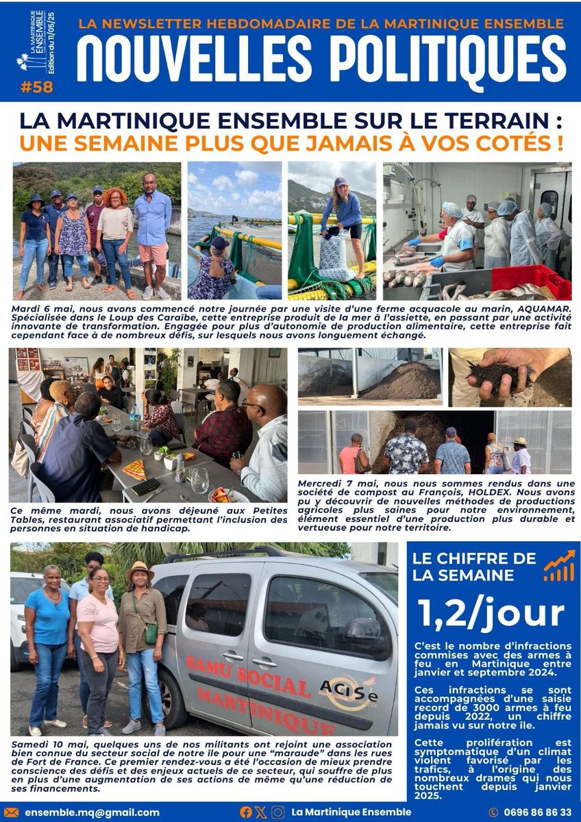 58eme édition de la newsletter de la Martinique Ensemble 
Bonne lecture 😊