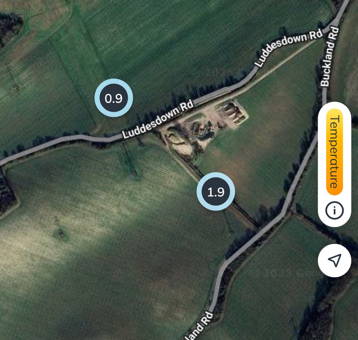 Luddesdown fell to 0.9°c overnight #sencrop
