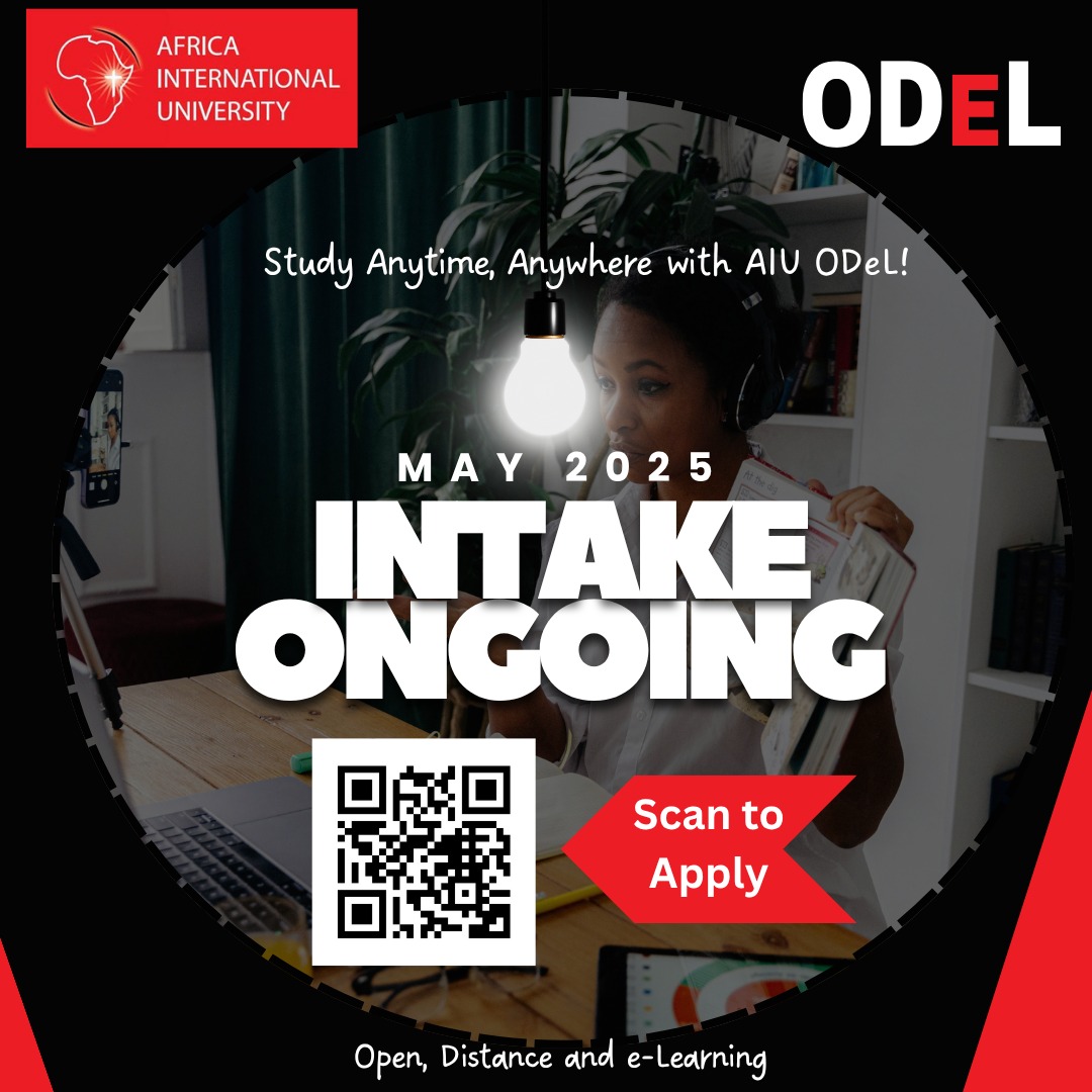 AIUAlumni's tweet photo. Welcome you our open, distance and e-learning platform (Odel) where you can further your studies from anywhere in the world.

Feel free to sign up and start off your exciting study journey with us 

How to start off:
Visit our website https://t.co/kmmVXor7ki or scan the QR code https://t.co/yCCsVrFEWC