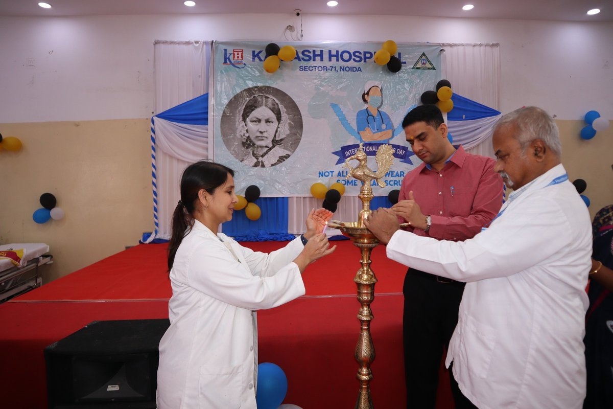 KailashHealth's tweet image. On #InternationalNursesDay, Kailash Hospital Sector 71, Noida, proudly celebrated the selfless dedication of our Nurses- the Heart of Healthcare! Our Directors Dr Pallavi Sharma &amp;amp; Dr Shrikant Sharma extended heartfelt gratitude for their tireless compassion, resilience, and care