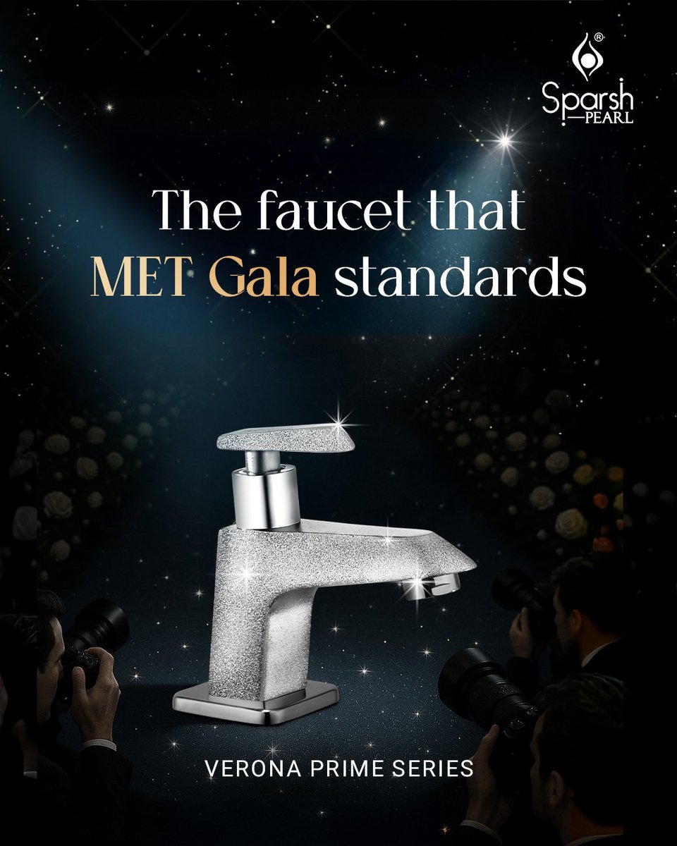 SparshPearl_Int's tweet image. Who needs a red carpet when your bathroom has this kind of bling?
Presenting the MET Gala-worthy Verona Prime Series – luxury redefined by Sparsh Pearl.
#SparkleWithSparsh #bathroomcouture #LuxuryLiving  #bathroomdesign #MetGala2025
