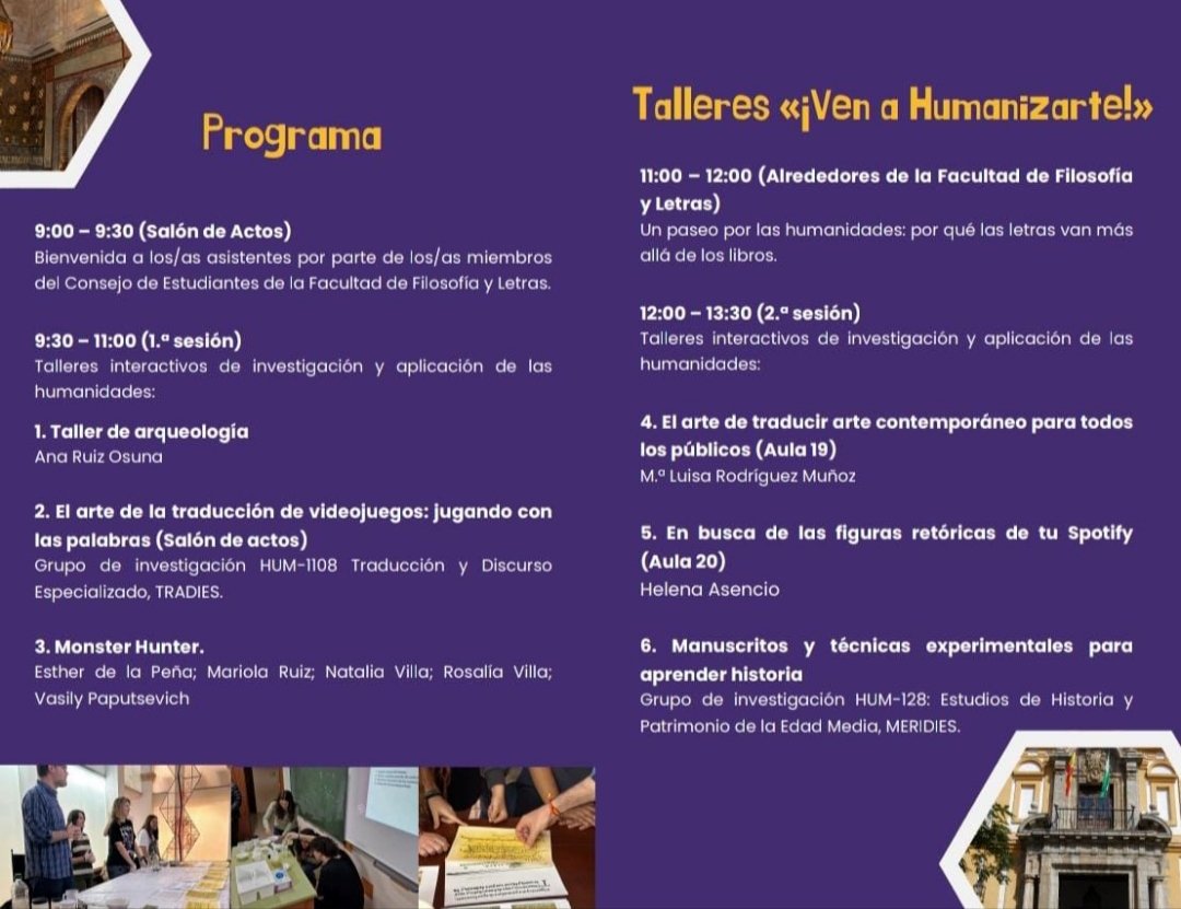 Manuela Álvarez (@m_alvarezjurado) on Twitter photo El grupo <a href="/tradiesuco/">TRADIES</a> de la <a href="/Univcordoba/">Universidad Córdoba</a> participa hoy en las Jornadas "Ven a HumanizArte" de la <a href="/UCOLetras/">Filosofía Letras UCO</a> con un interesante taller sobre Traducción de videojuegos destinado a estudiantes de secundaria y bachillerato. El grupo <a href="/tradiesuco/">TRADIES</a> de la <a href="/Univcordoba/">Universidad Córdoba</a> participa hoy en las Jornadas "Ven a HumanizArte" de la <a href="/UCOLetras/">Filosofía Letras UCO</a> con un interesante taller sobre Traducción de videojuegos destinado a estudiantes de secundaria y bachillerato.