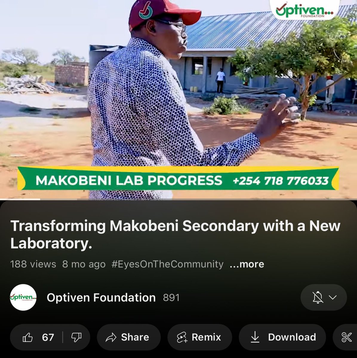 smileycherry2's tweet photo. You can follow the event live via the @OptivenFoundatn YouTube channel.
Don’t worry if you can’t make it to the launch, we’re bringing the launch to you!
Link: https://t.co/v39wNR8ddu
#MakobeniLabHandOver
#EyesOnTheCommunity https://t.co/DTeCAhDnyW