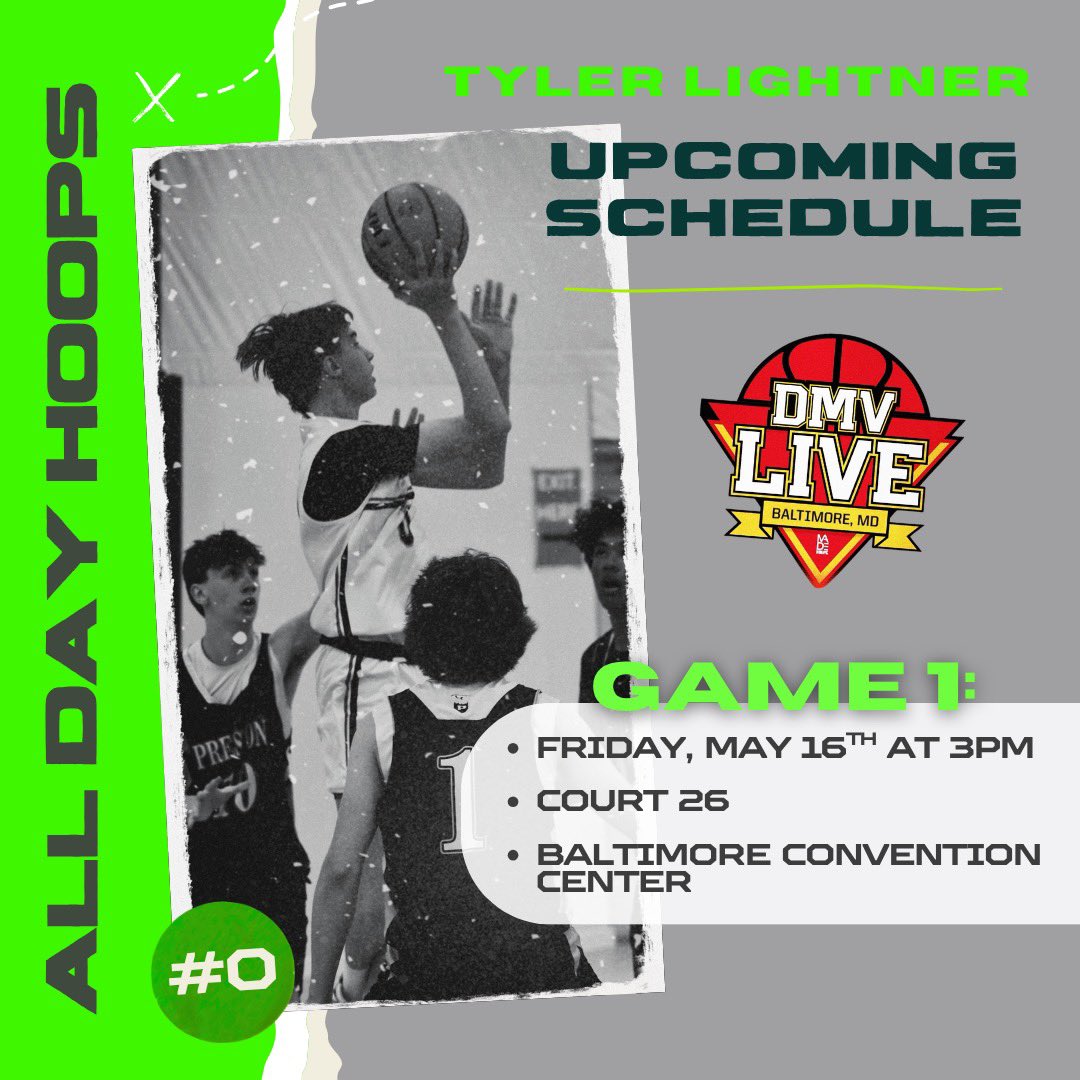 tyler lightner (@tyler0lightner) on Twitter photo DMV Live this weekend may 16-18 Class of 2028
<a href="/KevinMoses38/">Kevin Moses LLC</a> <a href="/Connect4Coaches/">Coach Player Connection</a> <a href="/PrepHoops/">Prep Hoops 🏀</a> <a href="/LMUMBB/">Lincoln Memorial Men’s Basketball</a> DMV Live this weekend may 16-18 Class of 2028
<a href="/KevinMoses38/">Kevin Moses LLC</a> <a href="/Connect4Coaches/">Coach Player Connection</a> <a href="/PrepHoops/">Prep Hoops 🏀</a> <a href="/LMUMBB/">Lincoln Memorial Men’s Basketball</a>