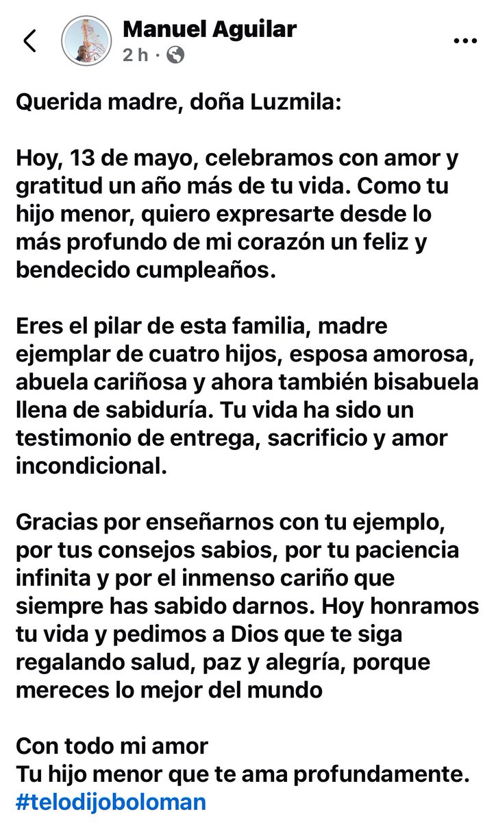 La mejor madre de la vía láctea. #TelodijoBoloman