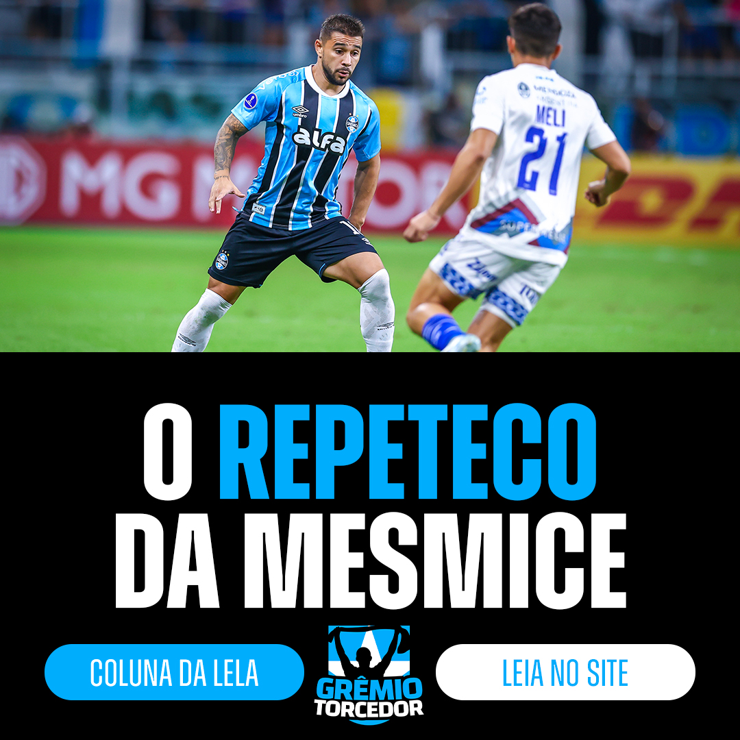 O REPETECO DA MESMICE
Empatar em casa contra o Godoy Cruz, mantendo a 2ª colocação no grupo e garantindo vaga no mata-mata, parece, à primeira vista, um resultado aceitável. Mas, como sempre, o placar esconde a crise...
Leia a coluna completa em gremiotorcedor.com.br/colunadalela