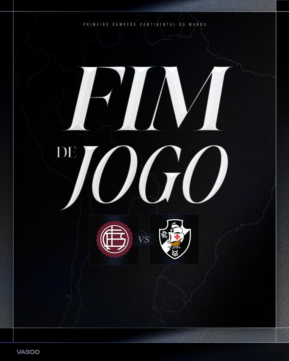 VascodaGama's tweet image. Fim de jogo.

#LANxVAS
#Sudamericana2025
#VascoDaGama