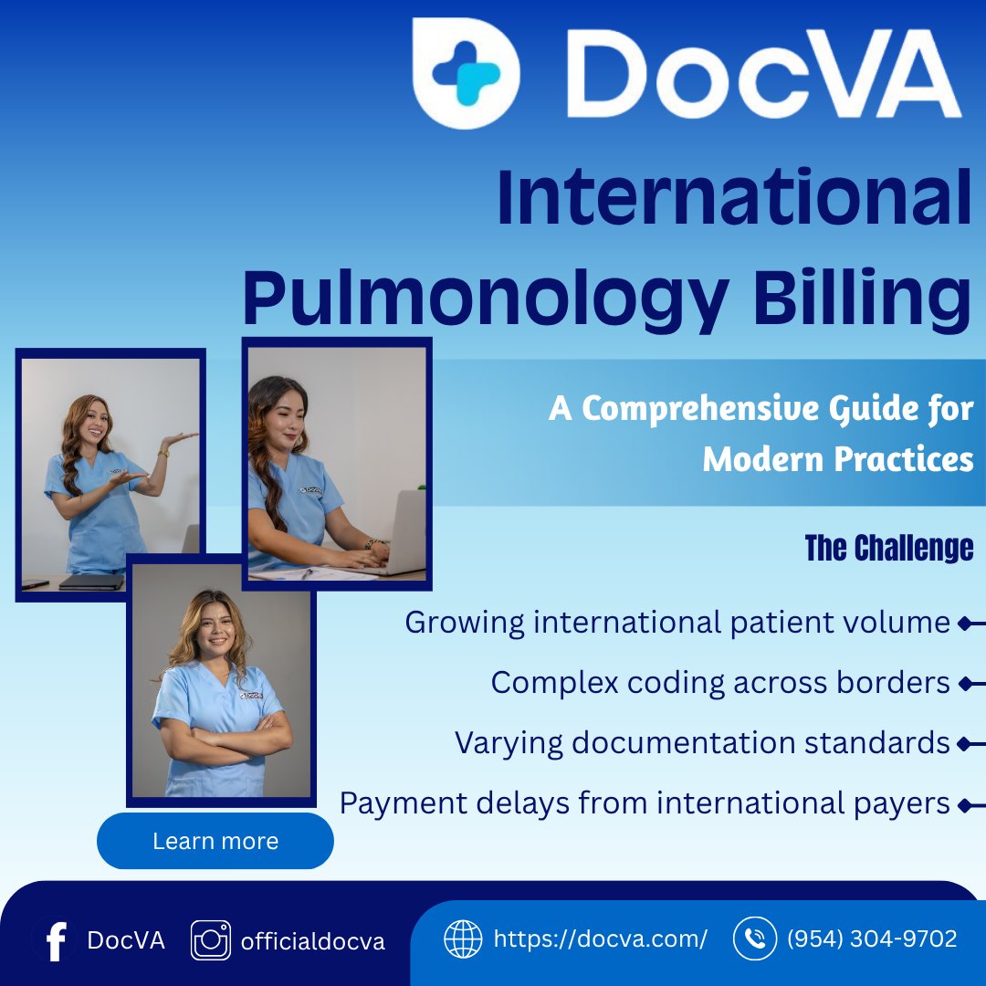 Docva_US's tweet image. Navigating international pulmonology billing isn’t easy cross-border coding, varied payer rules, and documentation differences can delay reimbursements. 
#PulmonologyBilling #MedicalBillingSolutions 

docva.com/international-…