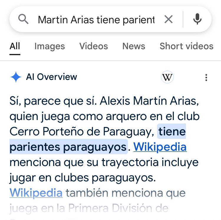 Llega al mundial Arias?