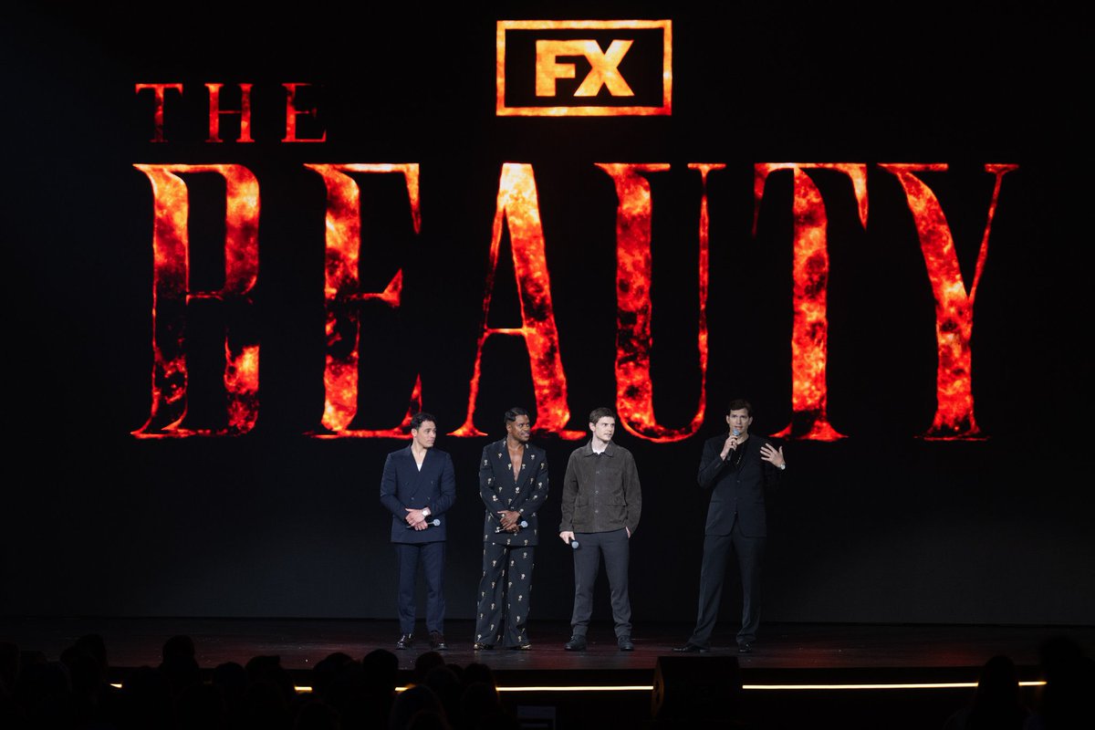 A trailer and the official logo for Ryan Murphy’s “The Beauty” were unveiled at the 2025 Disney Upfront event today. The cast were on hand to tease the show and offer a first look to advertisers.

Evan Peters: “Imagine a world where a lab-born virus has the unique transformative