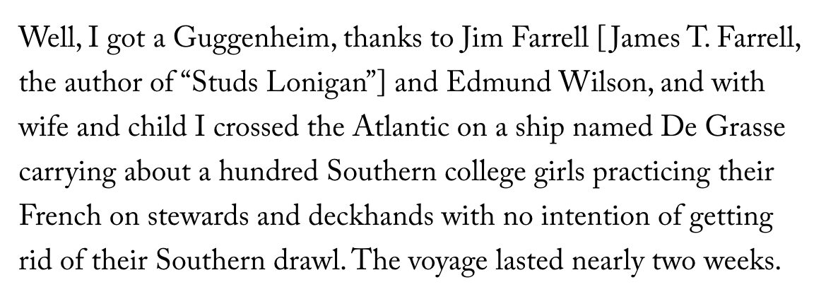 cribbenMerrill's tweet image. René Girard arrived in New York on the De Grasse in 1947; Saul Bellow took it to Europe in 1948: