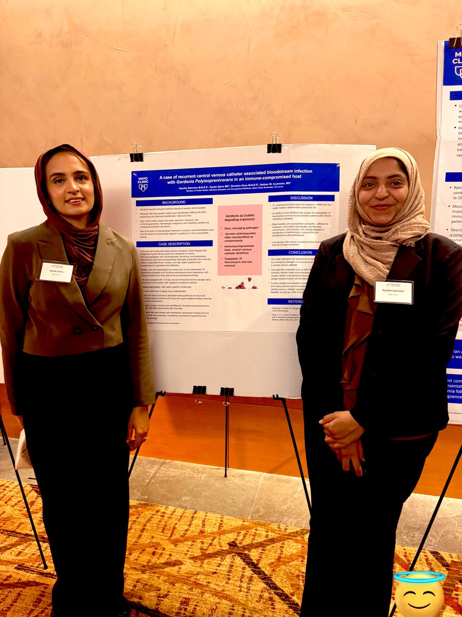 Poster presentation with the awesome <a href="/ID_ologist/">Syeda Sahra</a> 
#Gordonia blood stream infection in immune compromised hosts #Listeriosis in IC hosts. Grateful to my mentorship team at Mayo Clinic.
#Fredhutch infectious diseases symposium  #Seattle,WA 2025