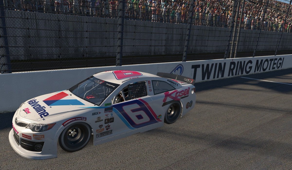 Caleb Pocock (@pocockracing66) on Twitter photo Probably should have ran a Dale Sr Japan throwback instead of my <a href="/markmartin/">Mark Martin</a> inspired paint scheme. Not my cleanest race, but certainly not intentional either🫤.
Motegi is a tough track to pass at and it just never quite clicked for me. Good long run pace though. Probably should have ran a Dale Sr Japan throwback instead of my <a href="/markmartin/">Mark Martin</a> inspired paint scheme. Not my cleanest race, but certainly not intentional either🫤.
Motegi is a tough track to pass at and it just never quite clicked for me. Good long run pace though.