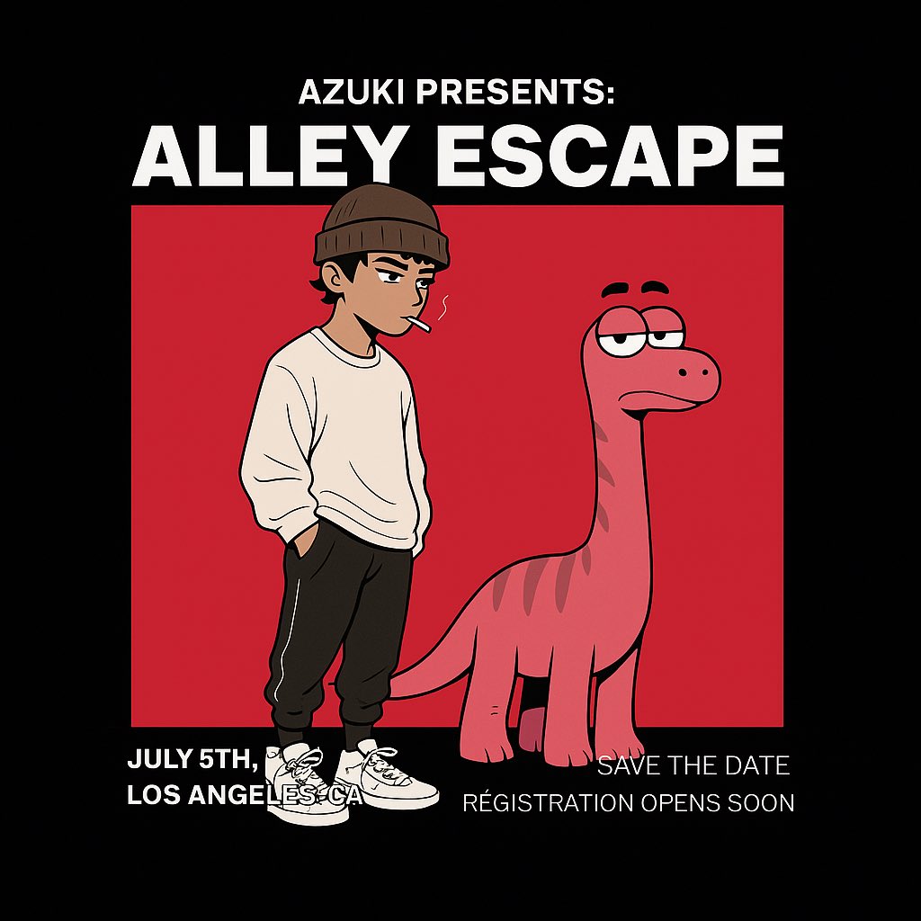 I present to you <a href="/Azuki/">Azuki</a> ‘s alley escape. I will be there with my best bud.