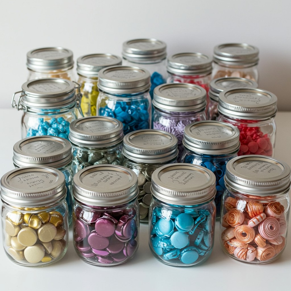thecraftnest's tweet image. 🎨 Pro Tip: Transform mason jars into your ultimate craft organizers! Sort supplies by color or type, add magnetic lids for small items, and label clearly. Your workspace will thank you! ✨ #TipTuesday #TheCraftNest #CraftTips #OrganizationHacks